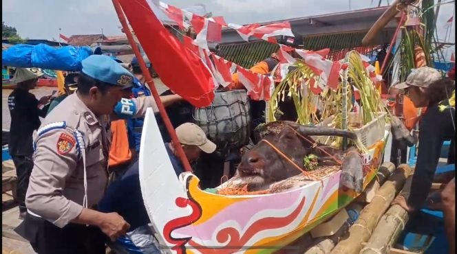 
					Tradisi Lomban Kupatan di Sungai Tayu Berjalan Meriah, Kepala Kerbau Dilarung ke Laut Jawa