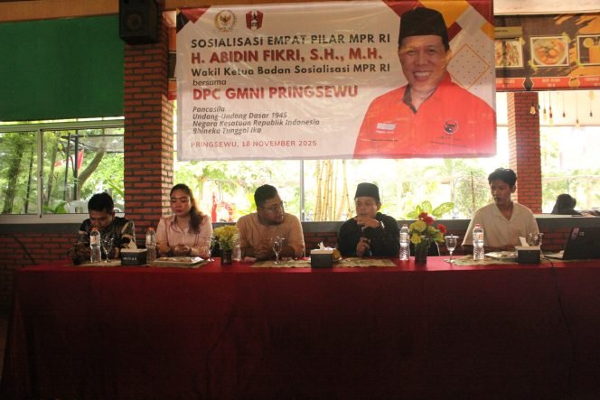 
					Generasi Muda Diperkuat, GMNI Pringsewu Adakan Sosialisasi Empat Pilar Kebangsaan